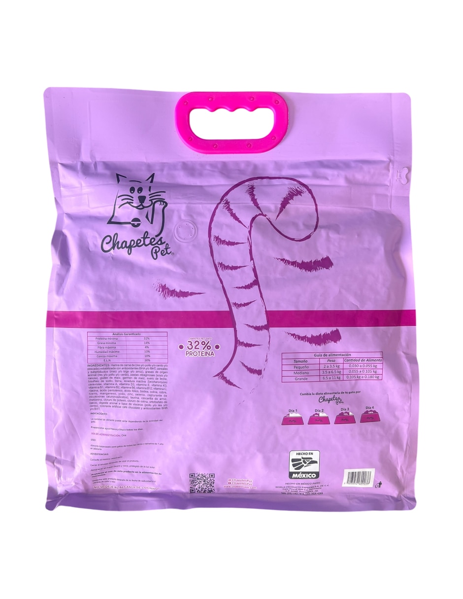 Chapetes de carne para gato etapa adulto contenido individual piezas
